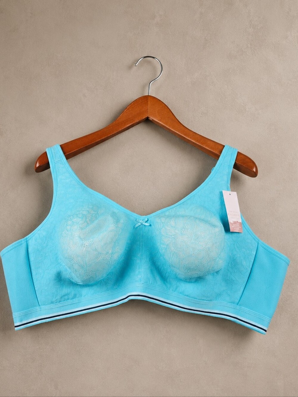 Cacique Lane Bryant Blue Cotton Unlined No-Wire Bra 50C NWT